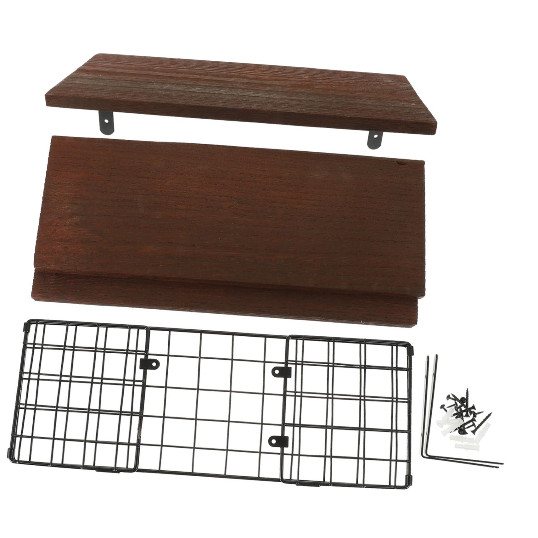 Étagère murale flottante bois et métal compacte pour décoration salon et chambre