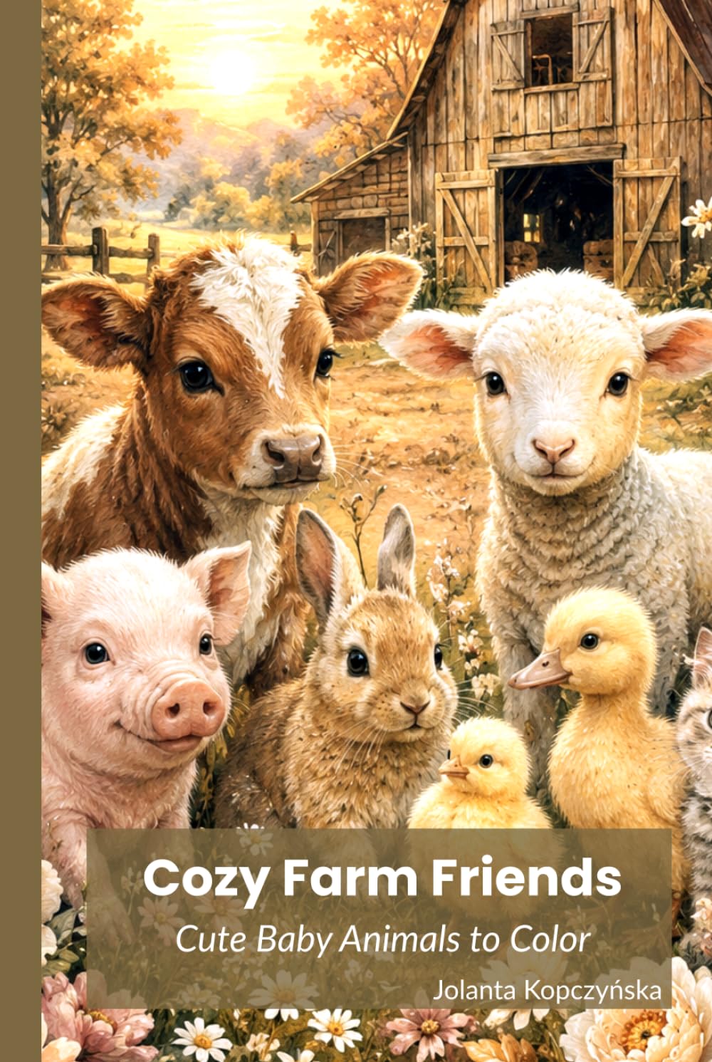 Cozy Farm Friends, Cute Baby Animals to Color: A Cozy Hardcover Coloring Book with Cute Baby Farm Animals and Peaceful Country Scenes