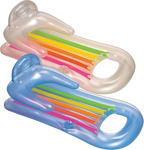 INTEX King Kool - Juego de regalo inflable azul y plateado nacarado, paquete de 2, 63 x 33.5 pulgadas