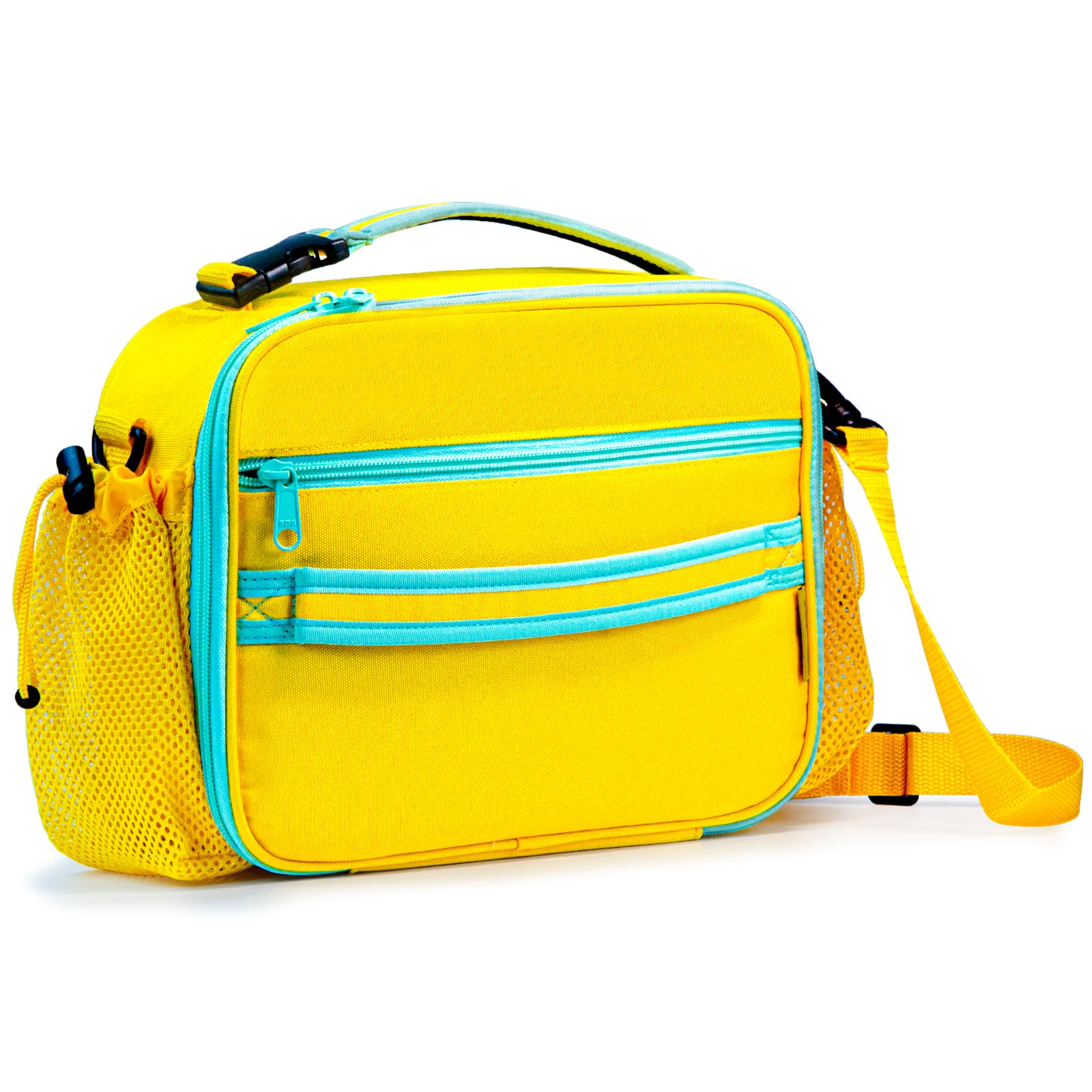 Cerbonny Kids Lunch Box, Yellow-3, Unisex, Polyester, With Insulation, Easy-clean, Multiple Carrying Options, Big Capacity, Lightweight, Quality Guaranteed