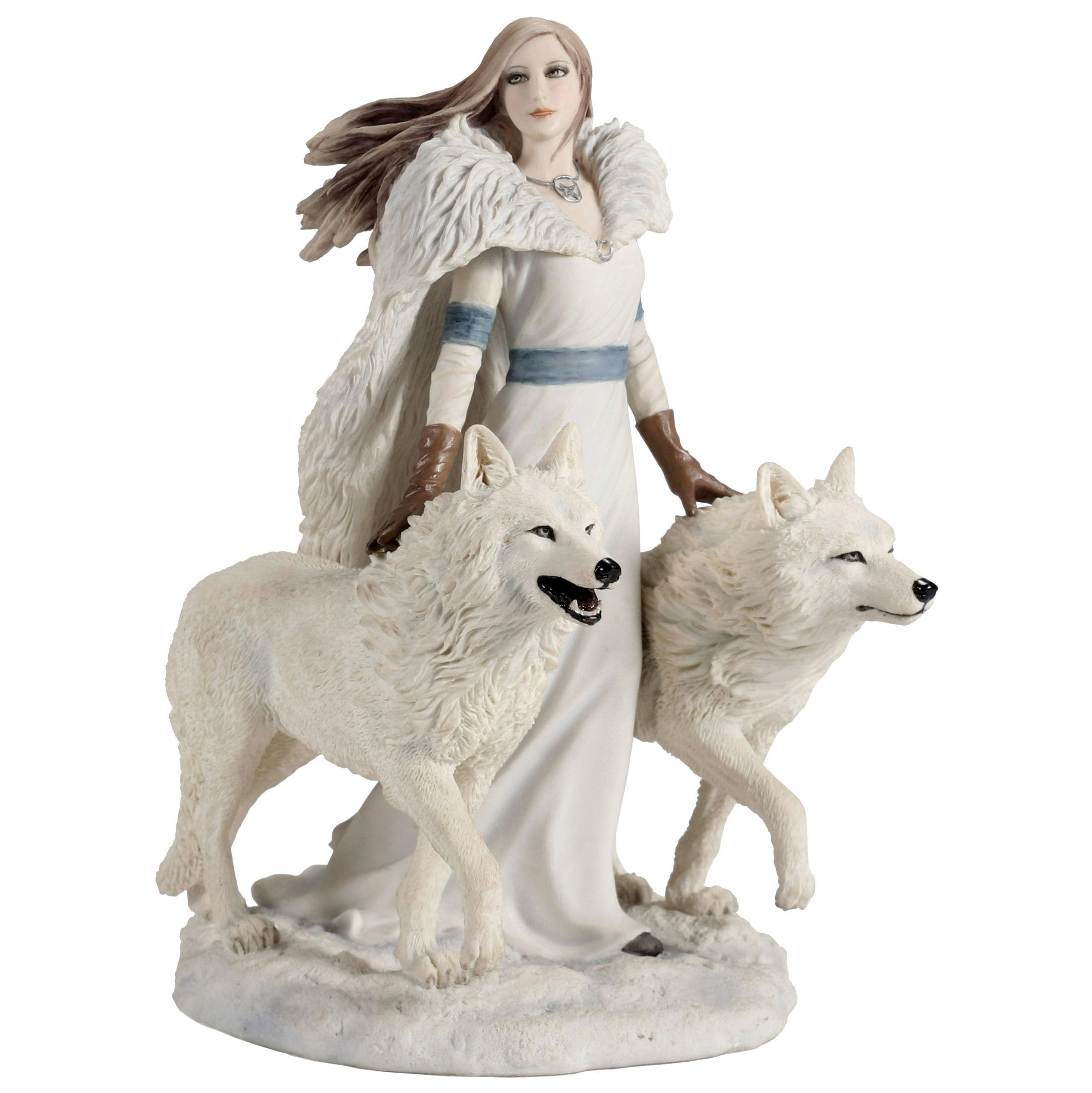 Figurine loup Gardiens d'hiver Anne Stokes pour déco salon mystique