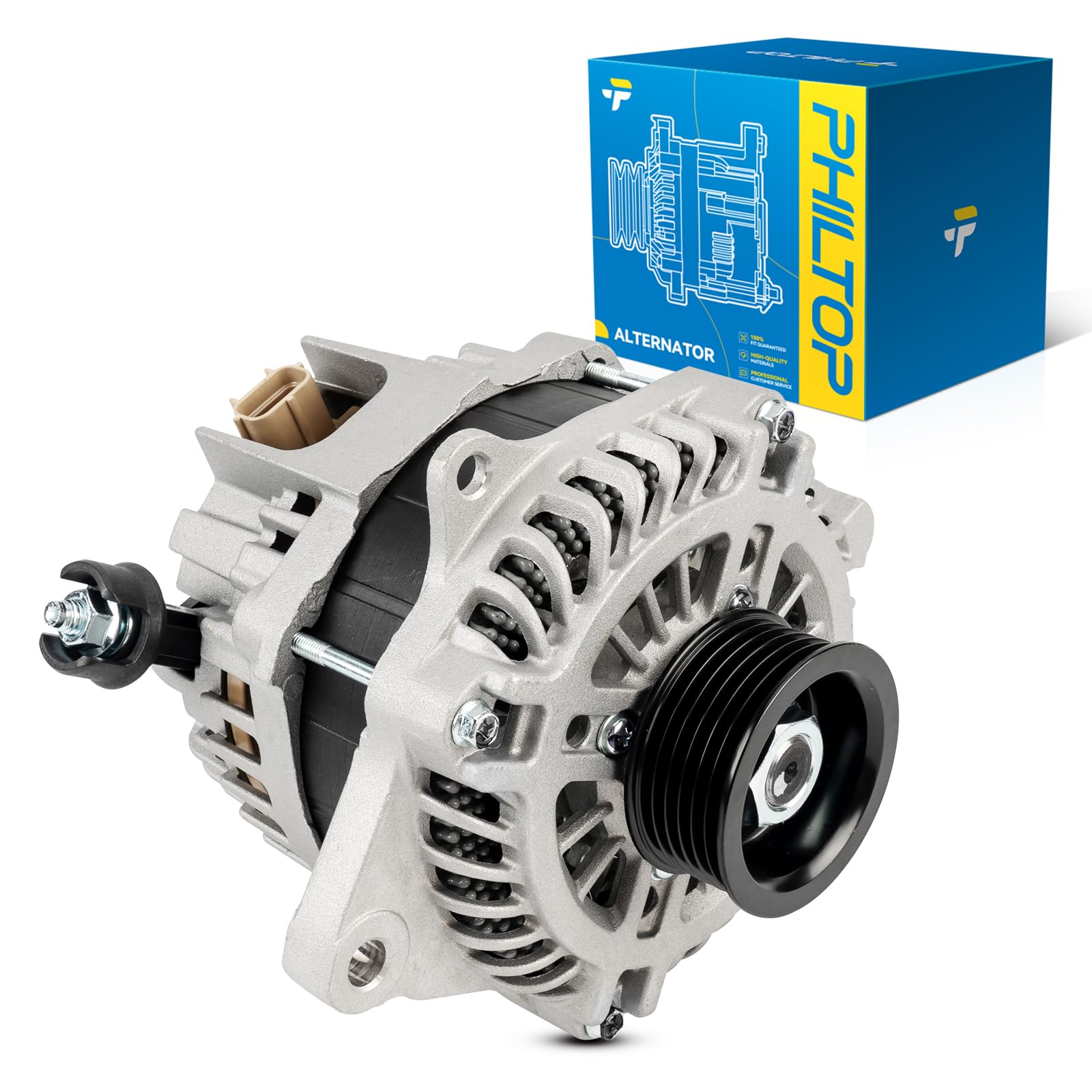 PHILTOP 11271N New Alternator Compatible with 2011 Ford Explorer, 2012 Explorer V6 3.5L, 2011-2013 Lincoln MKX, 2009 Ford Flex, 175Amp High Output Replace 2104317 8A4Z10346A 11271N-image-37