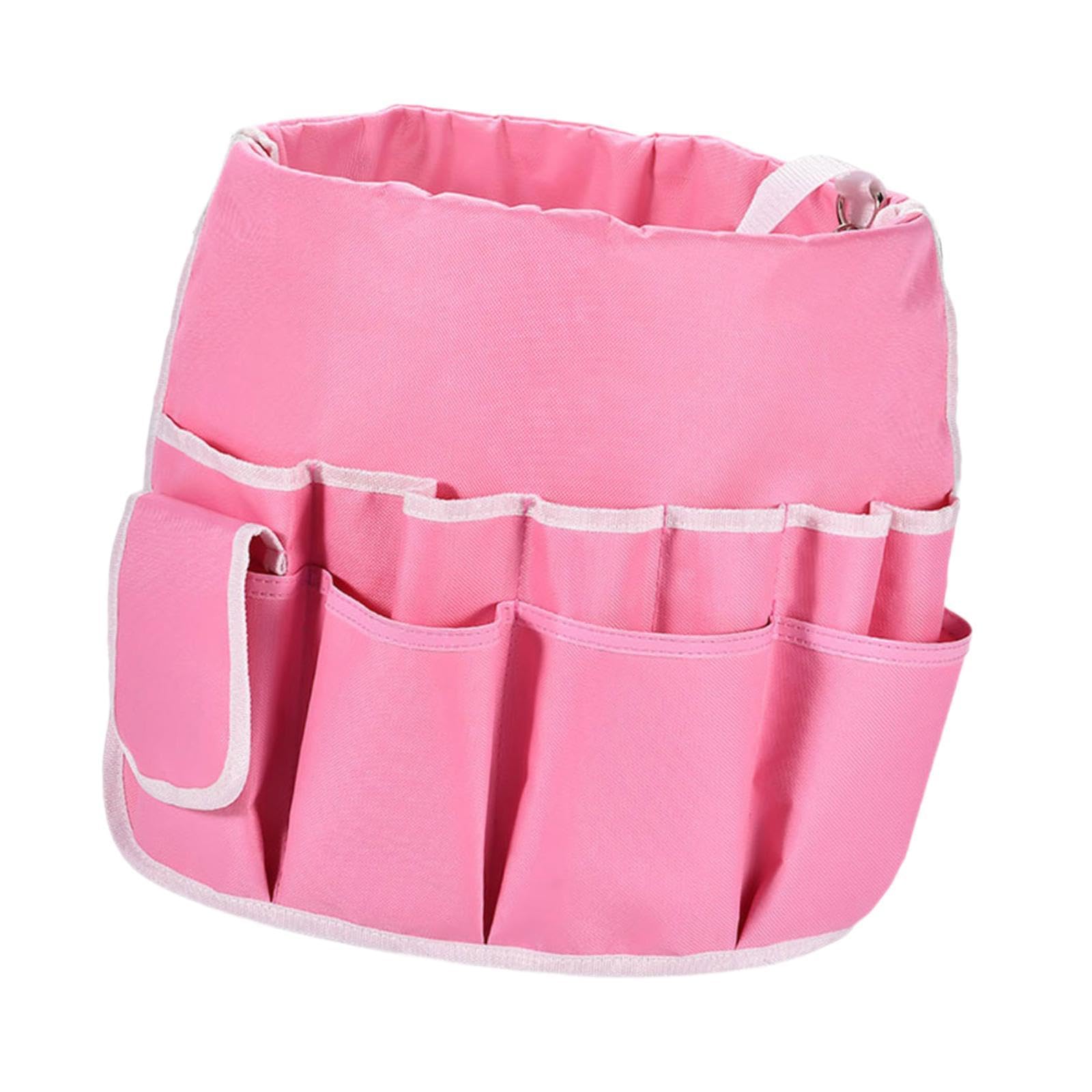 Gardening Tools Bucket Bag Tool Resistant Portable Gifts for Dad Bucket Tool Organizer for Garden Tools for Outdoor, Pink
