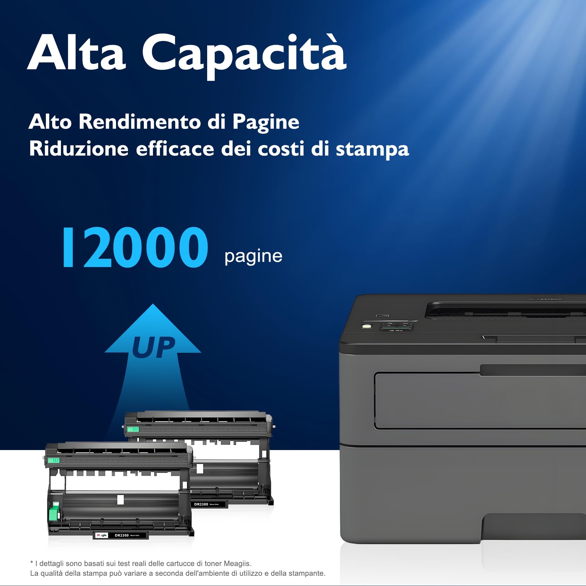 DR2300 DR-2300 Unità del tamburo Compatibile per Brother DR2300 DR-2300 tamburo per Brother HL-L2300D HL-L2340DW HL-L2360DW DCP-L2520DW DCP-L2540DN MFC-L2700DW MFC-L2720DW MFC-L2740DW(2 PACK)
