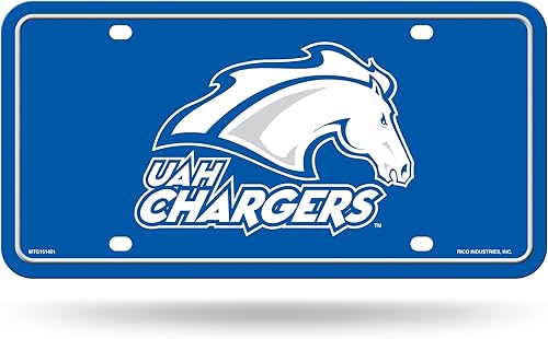 Miniatura 65 de NCAA etiqueta de metal para auto, negro