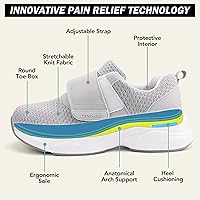 Vista 3 de Ortho+rest Zapatos ortopédicos para caminar con cierre ajustable, para edema, fascitis plantar, juanetes, artritis, pies hinchados