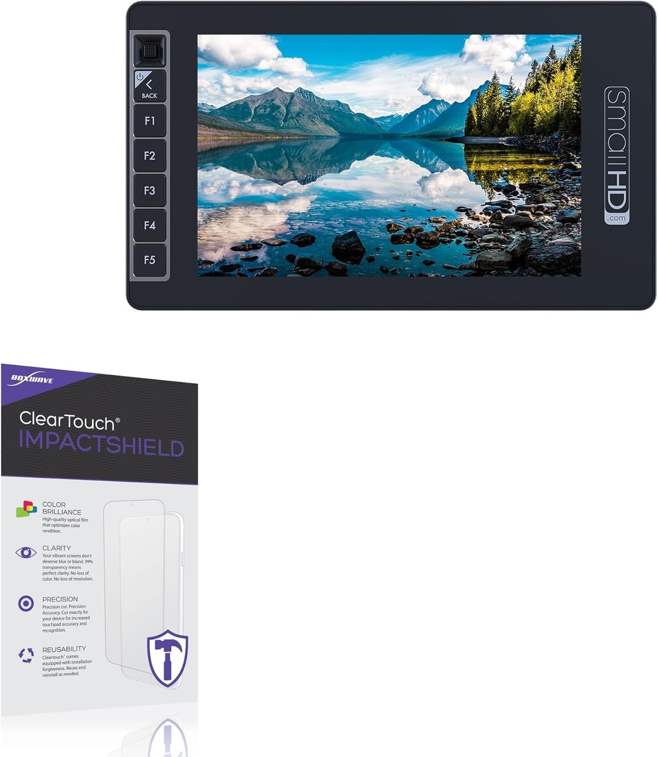 BoxWave Screen Protector Compatible with SmallHD 703 UltraBright On-Camera Monitor - ClearTouch ImpactShield (2-Pack), Impenetrable Screen Protector Flexible Film