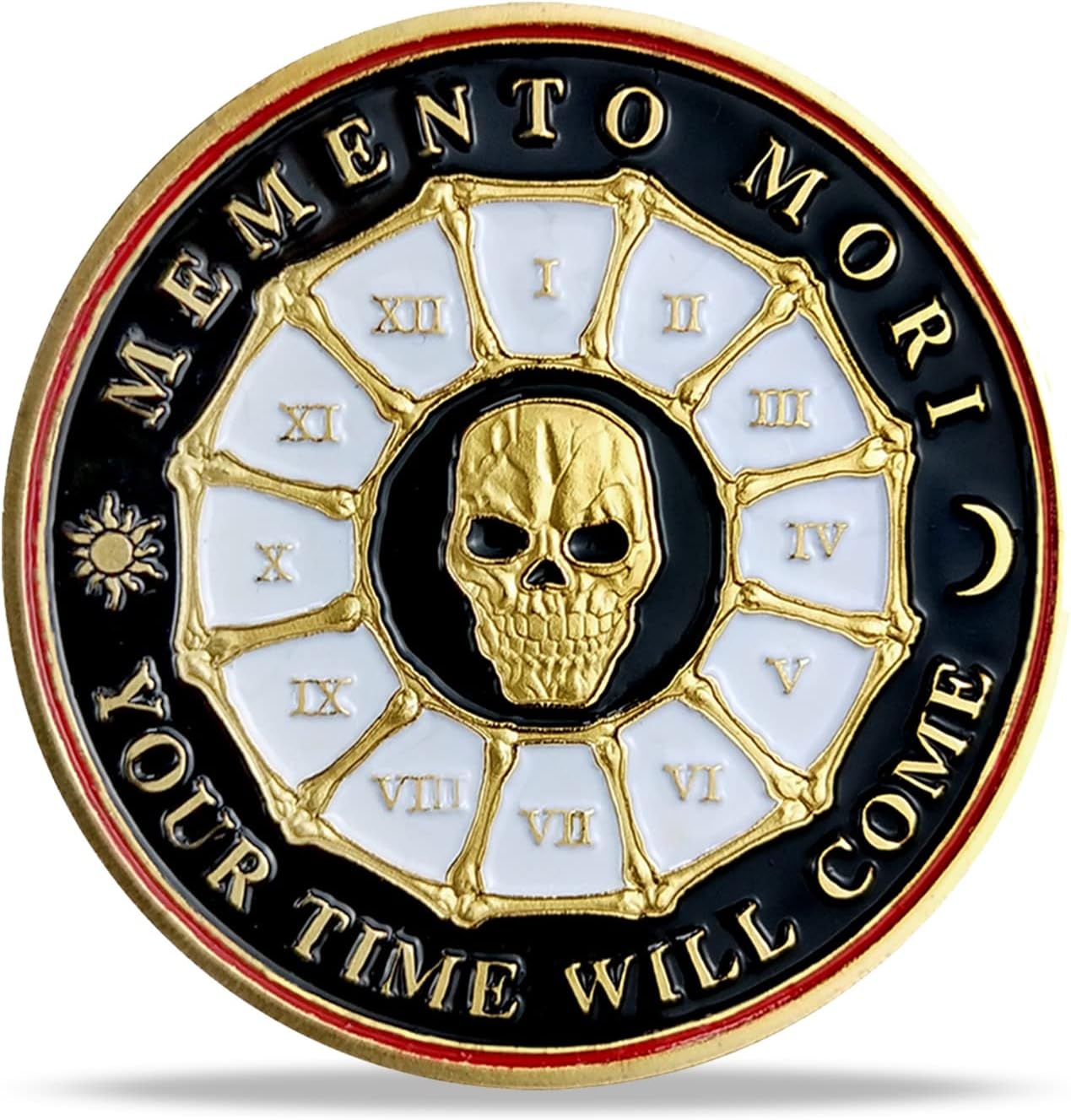 Stoic Coins Memento Mori Coin - Stoic Reminder Token With Skull & Tree Of  Life Memento Vivere Gift