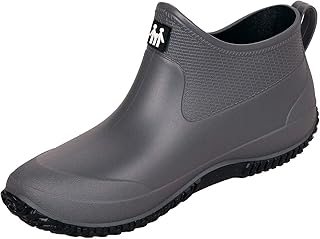 SMajong Herren Damen Gummistiefel rutschfeste Regenstiefel Warme Gefüttert Regenschuhe Gartenschuhe wasserdichte Kurze Sti...