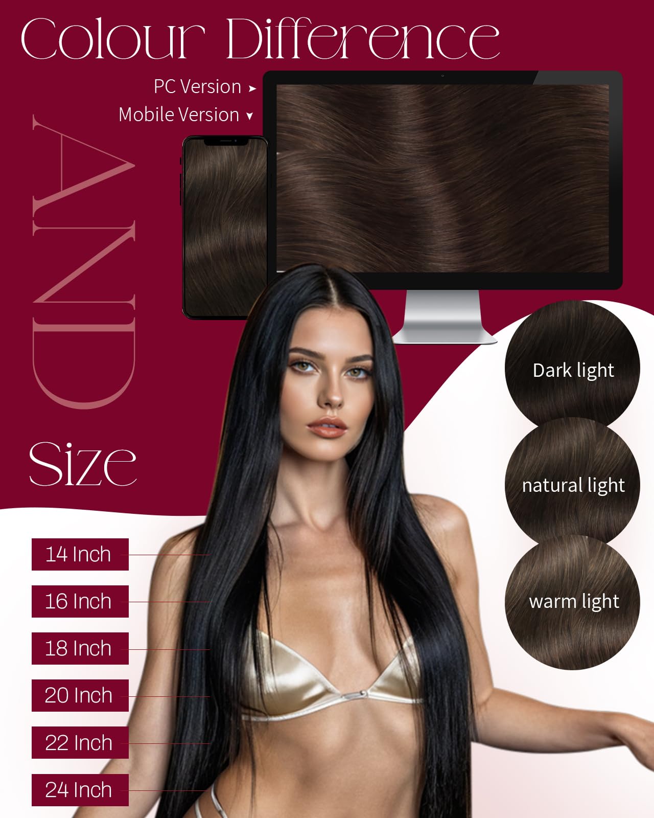 Moresoo Weft Hair Extensions Real Human Hair Medium Brown Highlighted Platinum Blonde Sew in Human Hair Extensions Brown to Blonde Full Head Remy Straight 18 Inch 100g/Pack #P6/60 — view 27