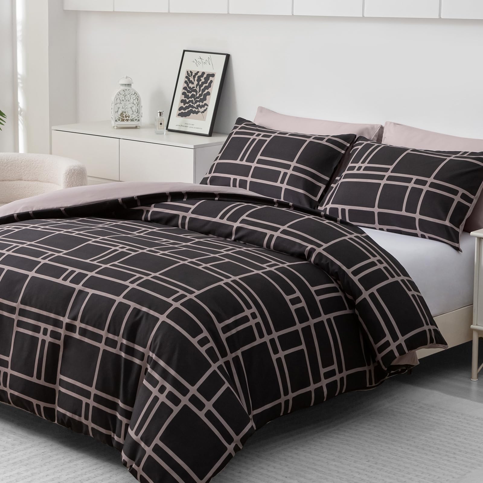 Lazzaro Bettwäsche-Set für Super-Kingsize-Bett, Premium-Mikrofaser Lazzaro Bettwäsche-Set für Super-Kingsize-Bett, Premium-Mikrofaser