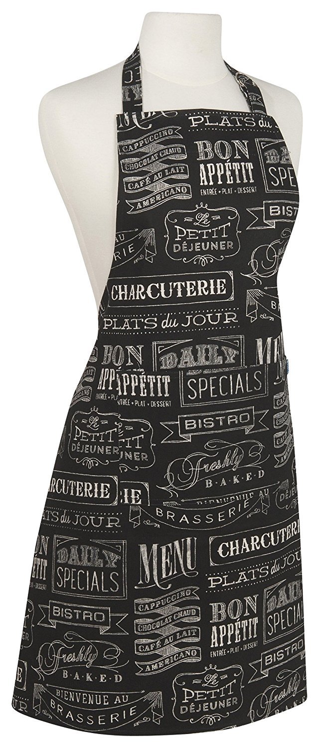 Now Designs Basic Cotton Kitchen Chef's Apron, Chalkboard
