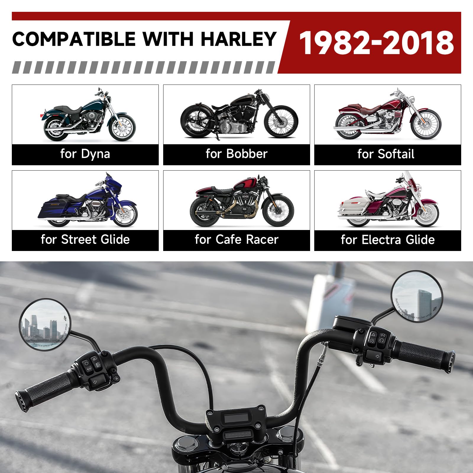 Amazon | DREAMIZER 3インチ オートバイ ヴィンテージ ミラー