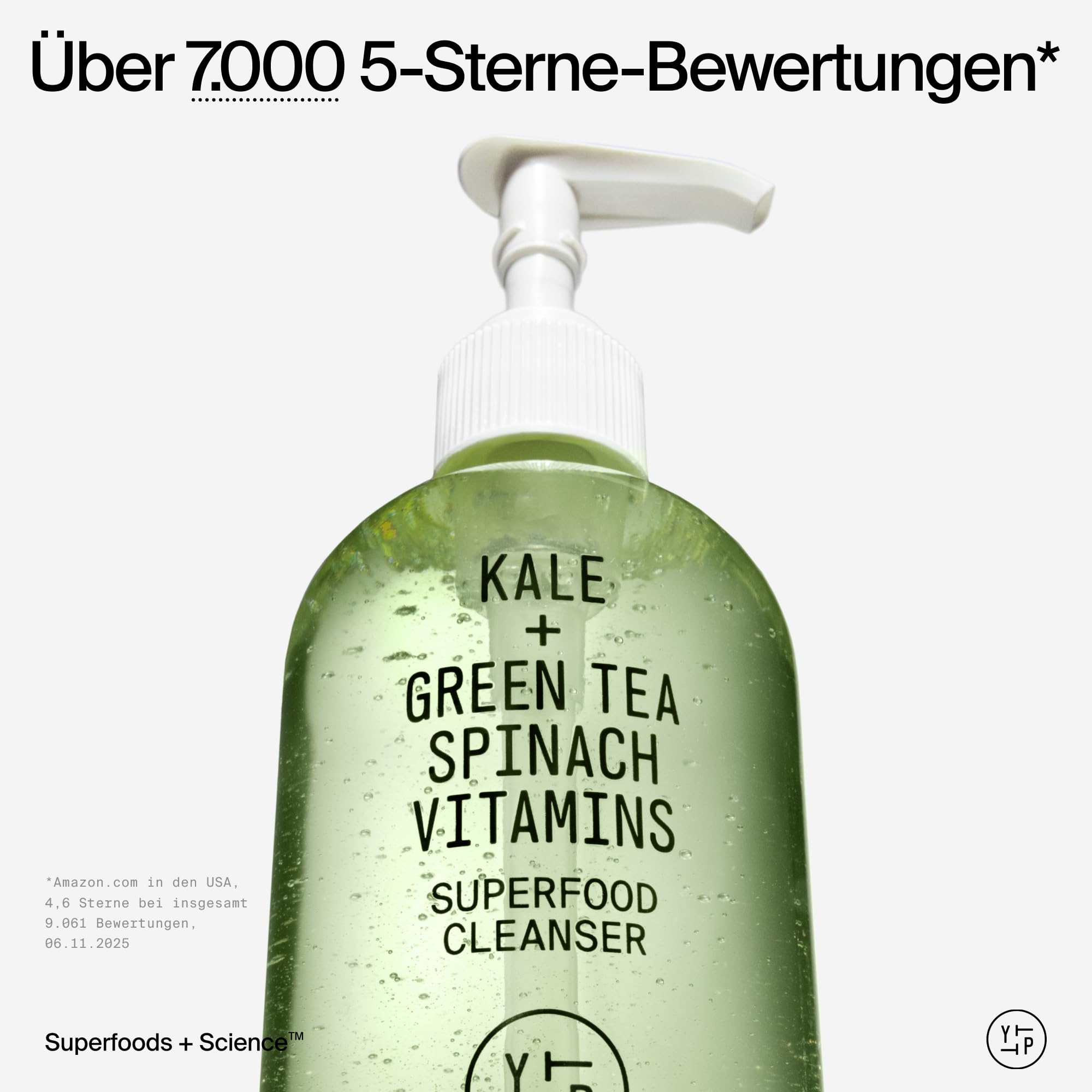 Youth To The People Superfood Cleanser, Gesichtsreiniger, mit Grünkohl, grünem Tee & Spinat, pH-neutral, für alle Hauttypen, sanfter Make-up-Entferner für empfindliche Haut