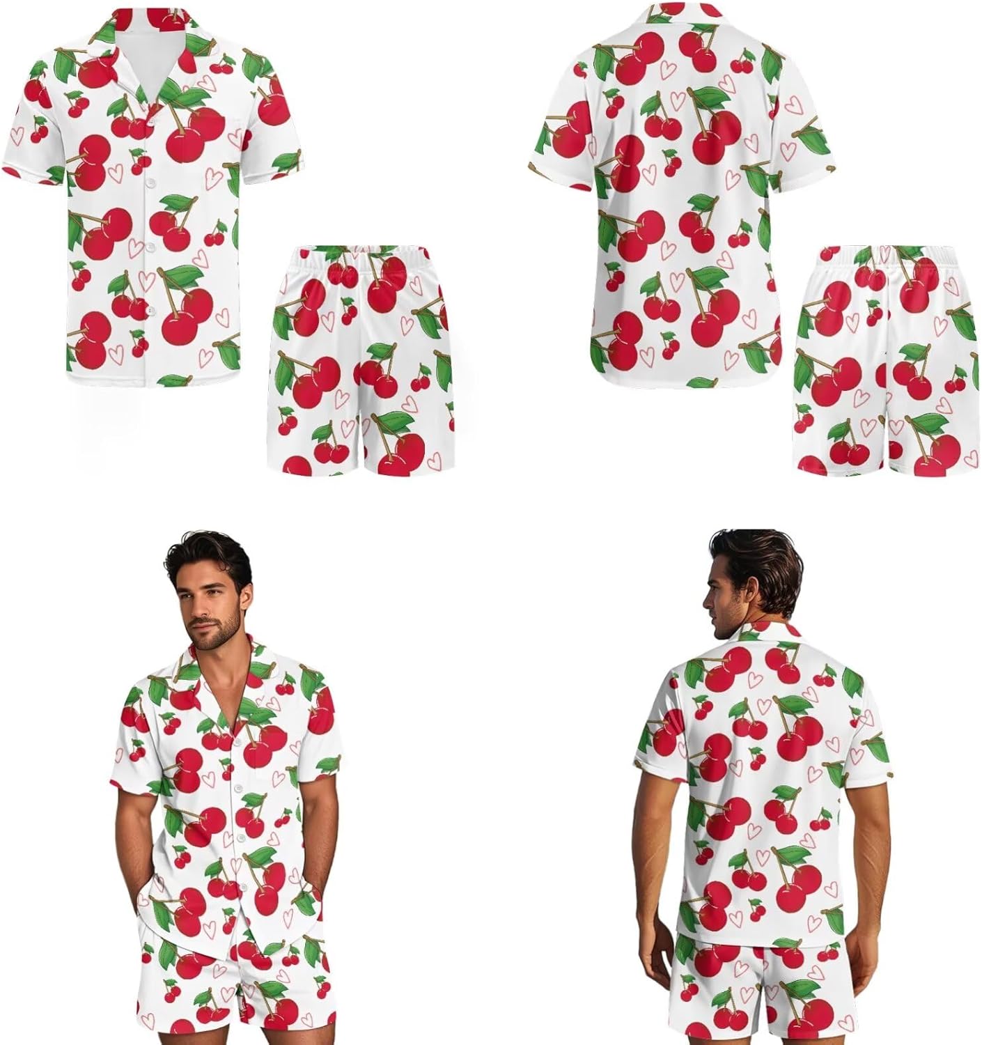 Matching Pajamas for Couples Short Sleeve Sleepwear Pajama Set Comfortable 2 Piece His And Hers Pajamas Sets