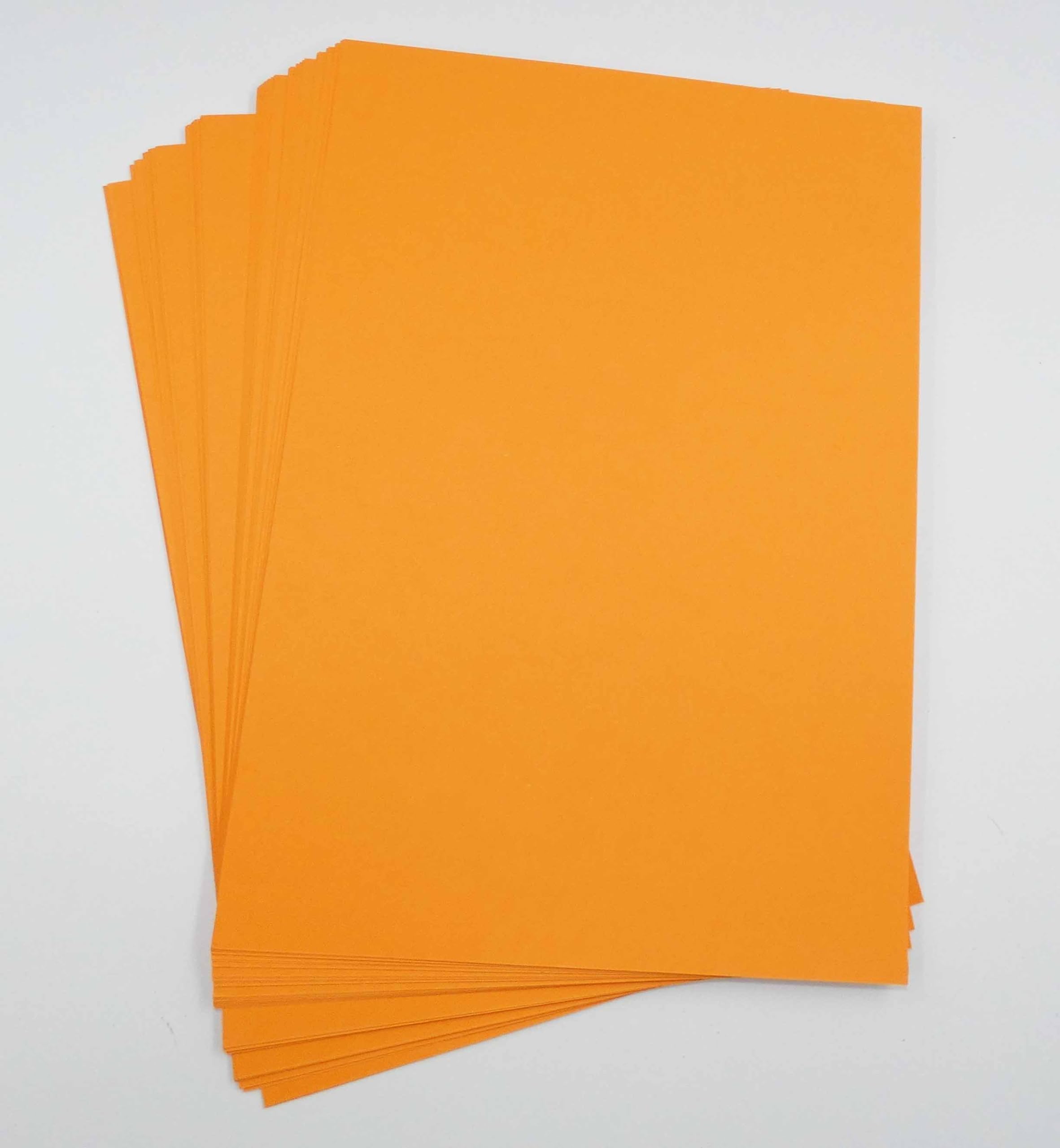 Sixstore A4 Coloured Paper, Coloured Card 50 Sheets Assorted Colours Paper, Real 200GSM, Crafting and Decoratin, Coloured Art Paper (297 x 210mm) (Orange)