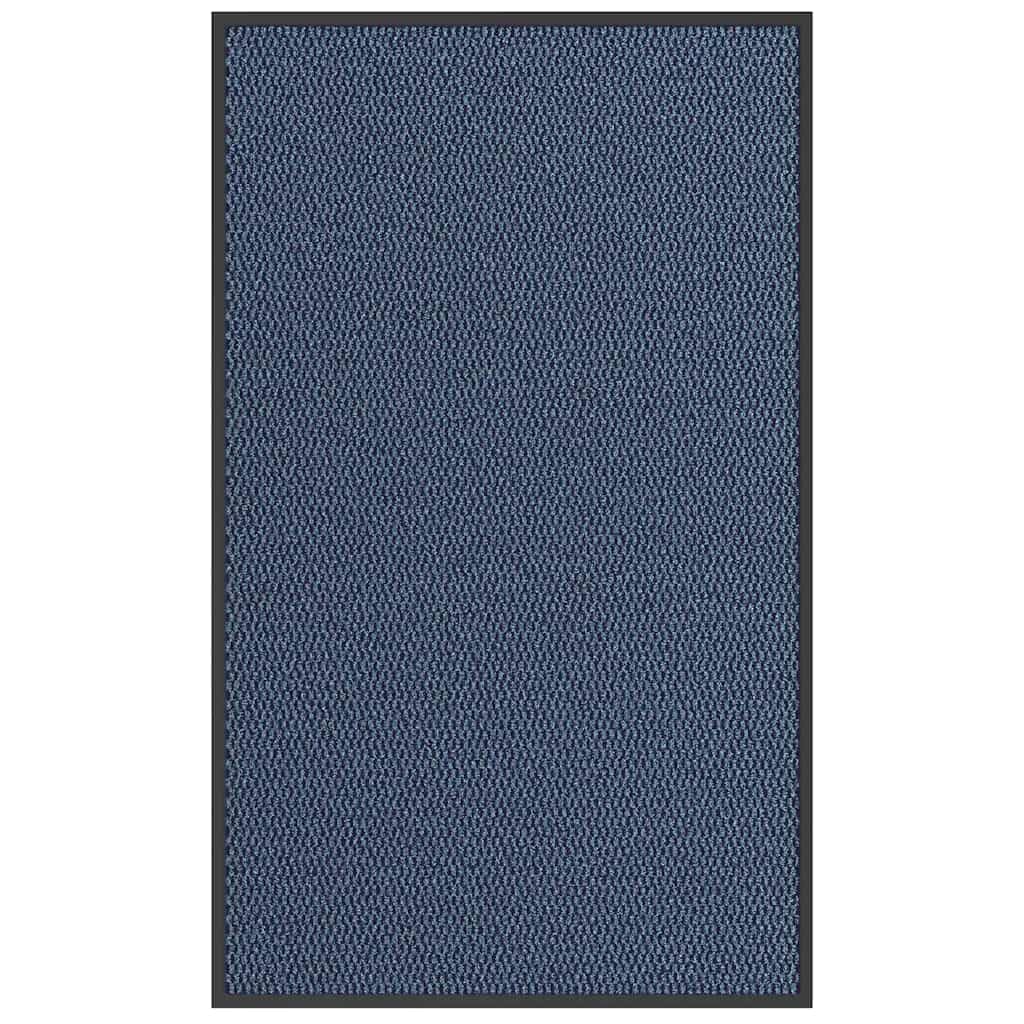 Paillasson entrée 90x150 cm bleu en polypropylène et tapis de sol PVC