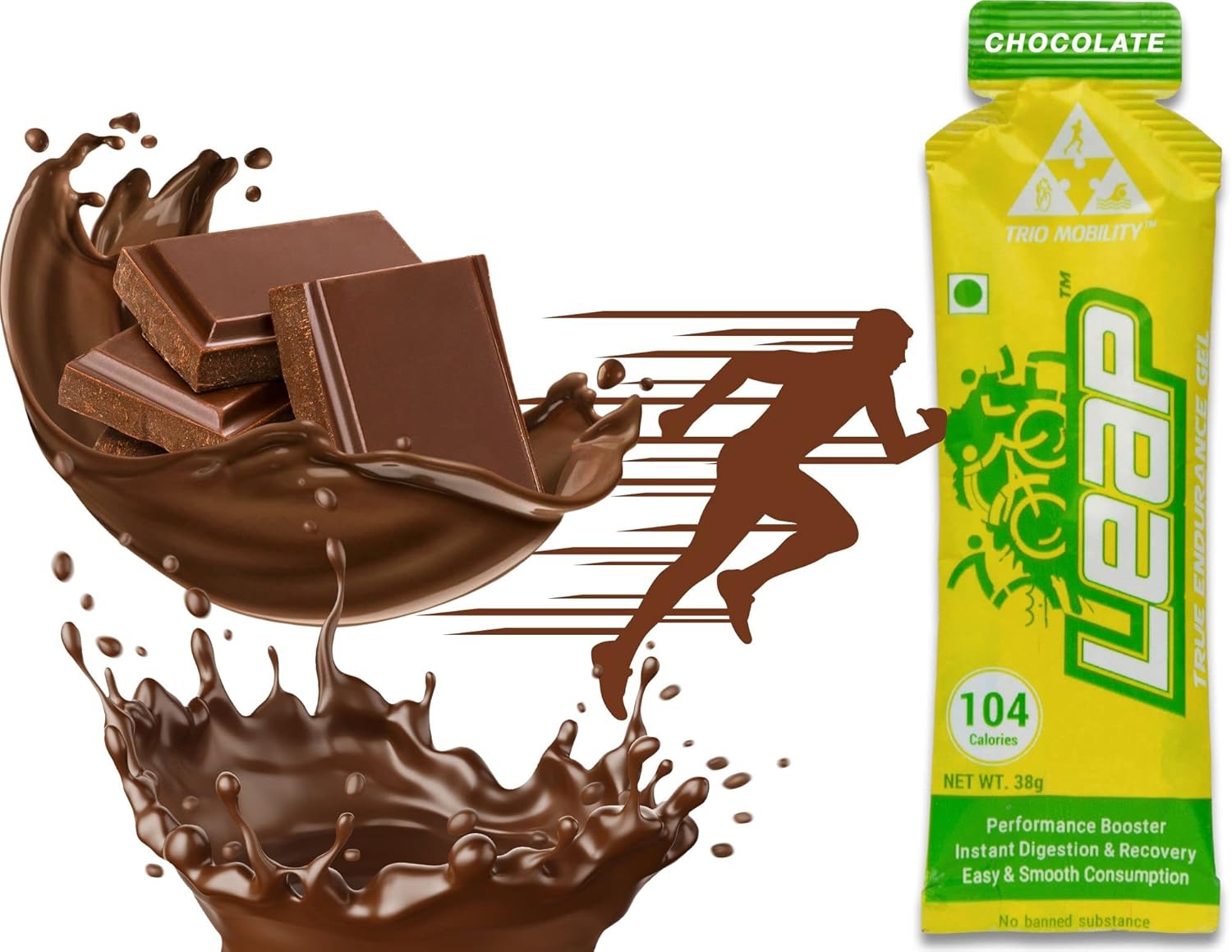 5 Sachets of LEAP Endurance Gels for Running, Energy gel for cycling