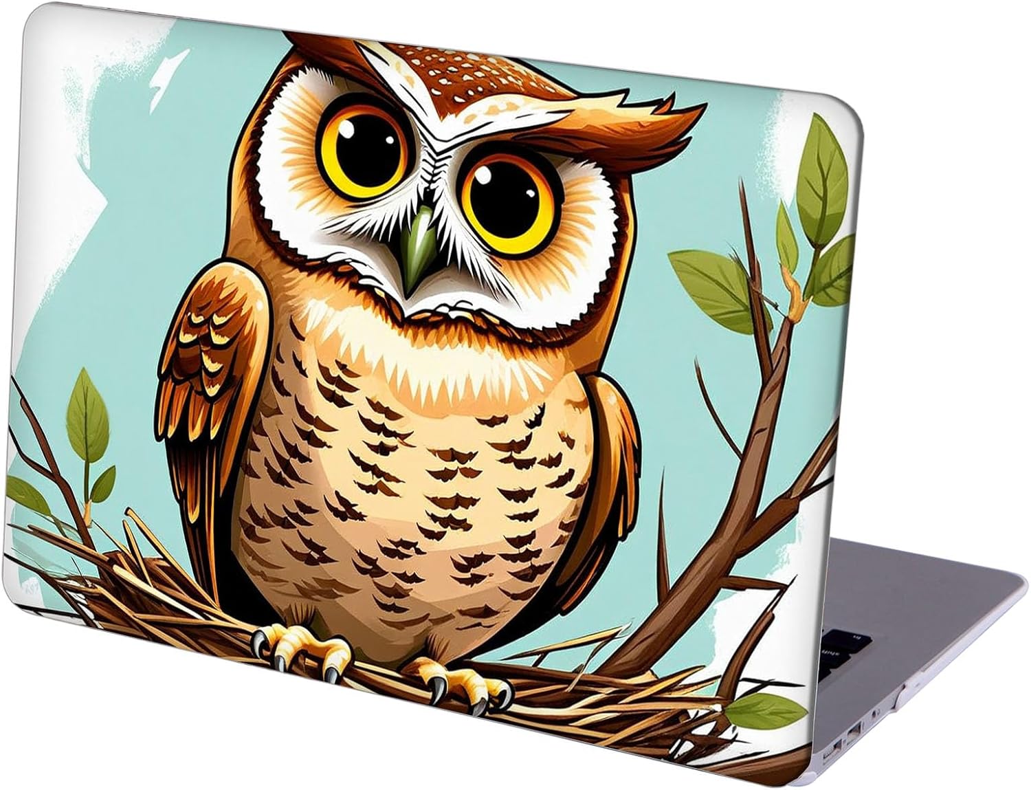 Compatible with MacBook Air 15.3-inch, Hard Shell Case with Keyboard Cover and Screen Protector (A2941, M2 Chip / A3114, M3 Chip / A3241, M4 Chip, 2023-2025 Release) - Owl MC22685