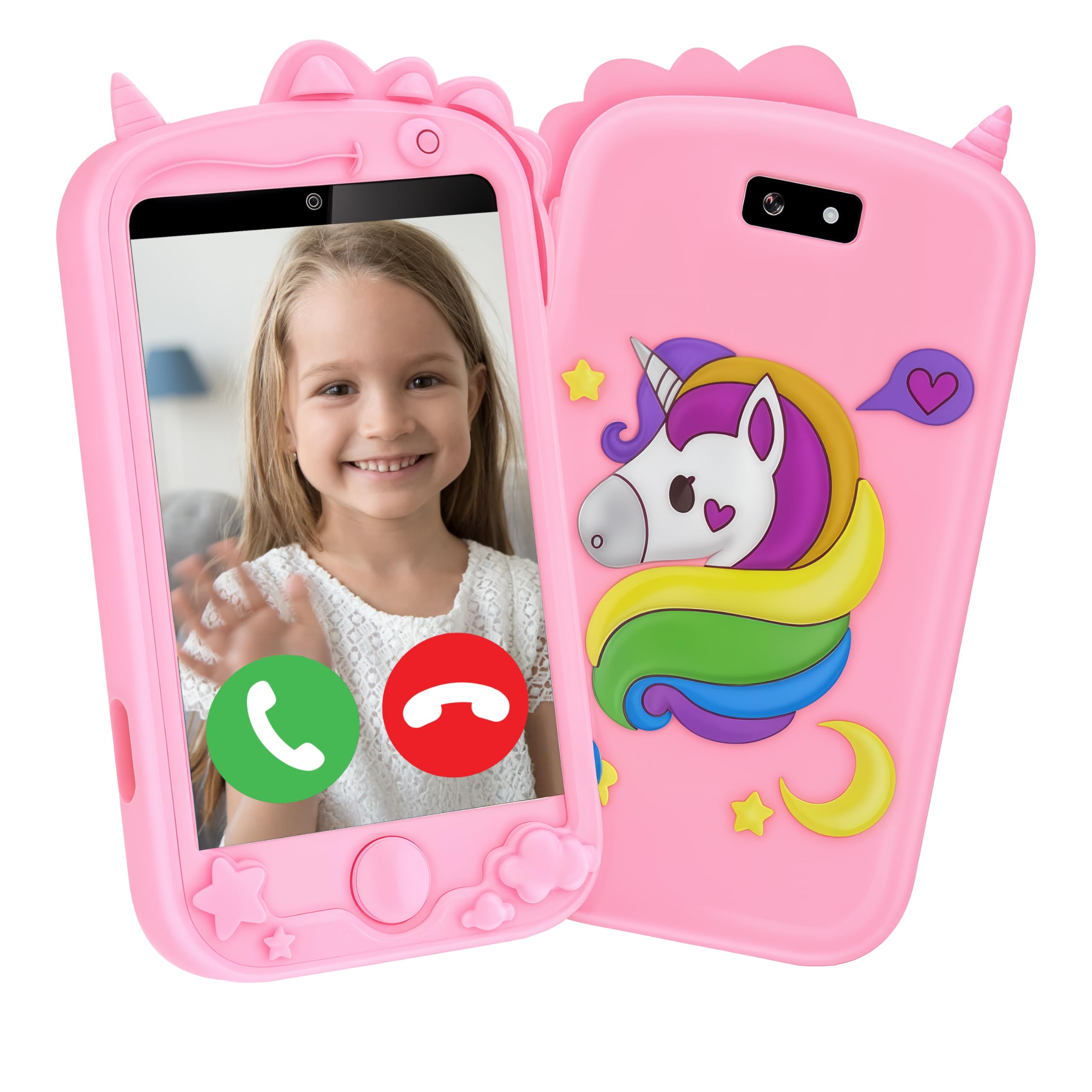 Silvergear Mobiele telefoon | Smartphone voor kinderen | Digitale Camera | GPS & SOS | Oudercontrole | Games | met telefoonfunctie | Muziek | Videobellen | 5,5 x 9,5 x 1 cm | blauw