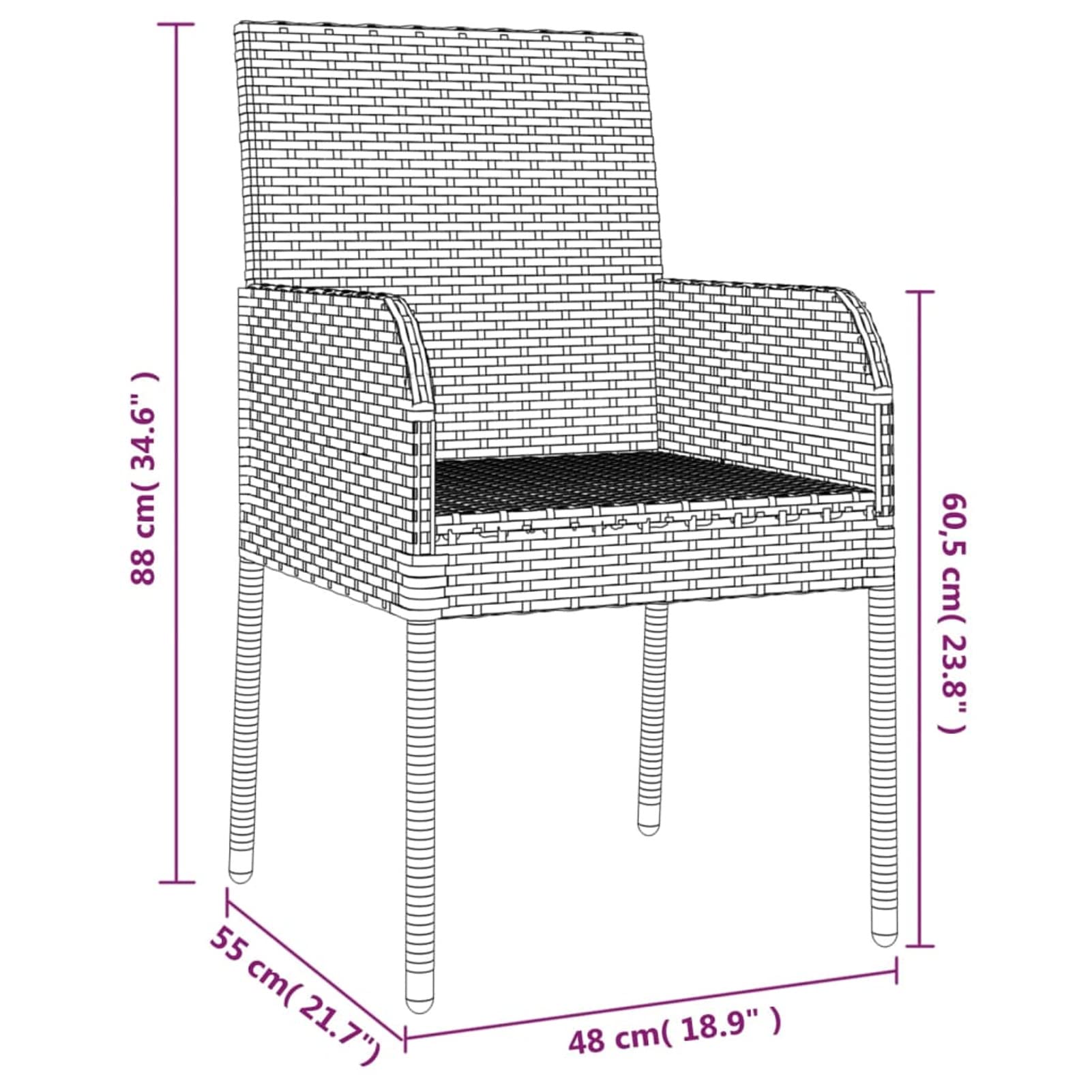 3185151 Set da Pranzo Giardino 5pz Nero e Grigio con Cuscini Polyrattan Testata in Legno,Testata Letto Matrimoniale Muebles Dormitorio Spalliera Letto Testiere per Letto Matrimoniale