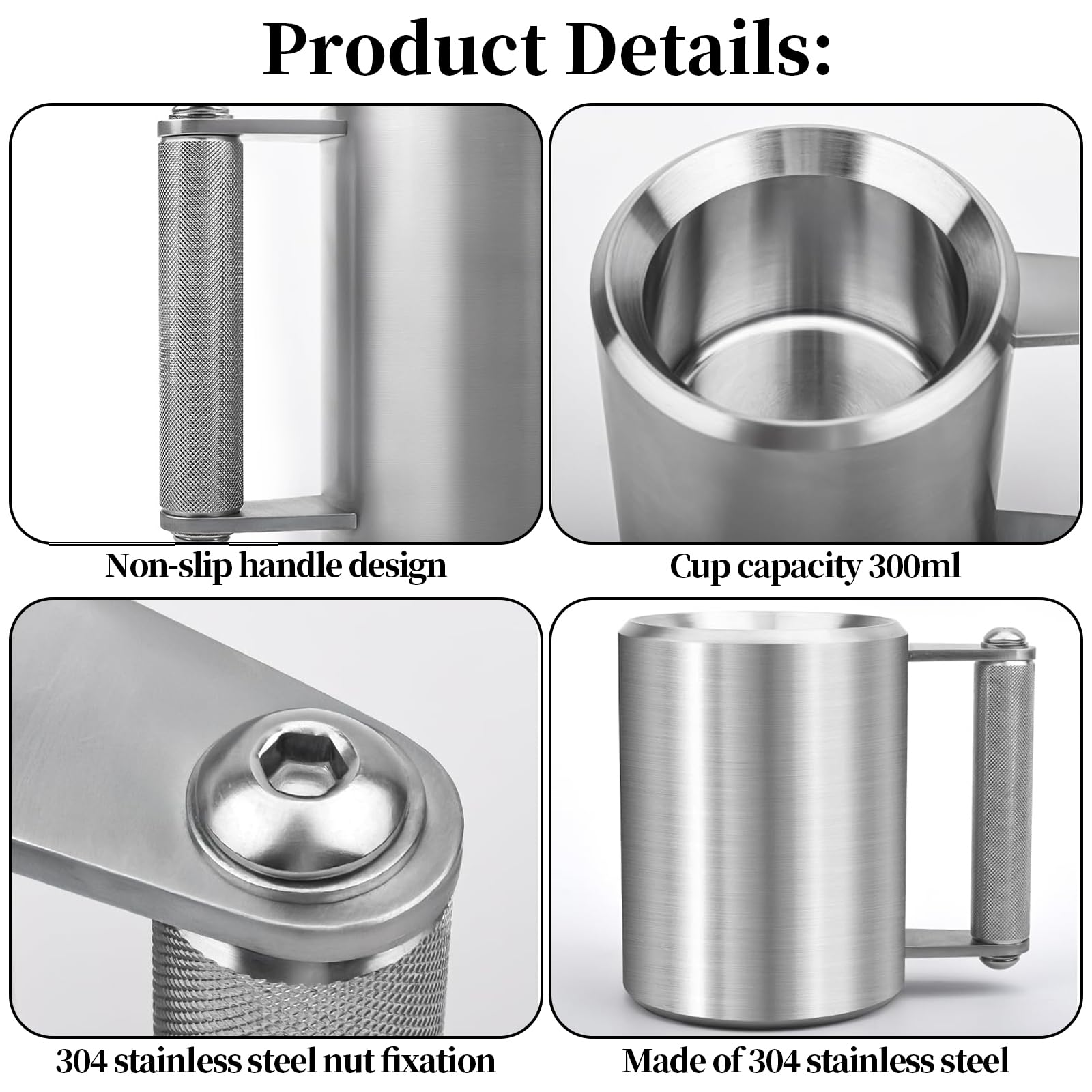 Amazon.com | Esayendder Mug,8KG/18LB 300 ML Stainless Steel Super Dumbbell  Fitness Sports, Coffee Mug: Coffee Cups & Mugs