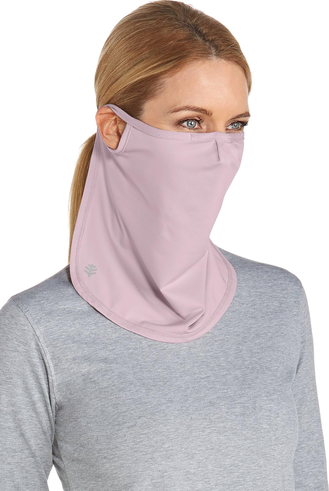 Coolibar UPF 50+ Unisex UV Face Mask - Sun Protective (Small/Medium- Dusty Mauve)