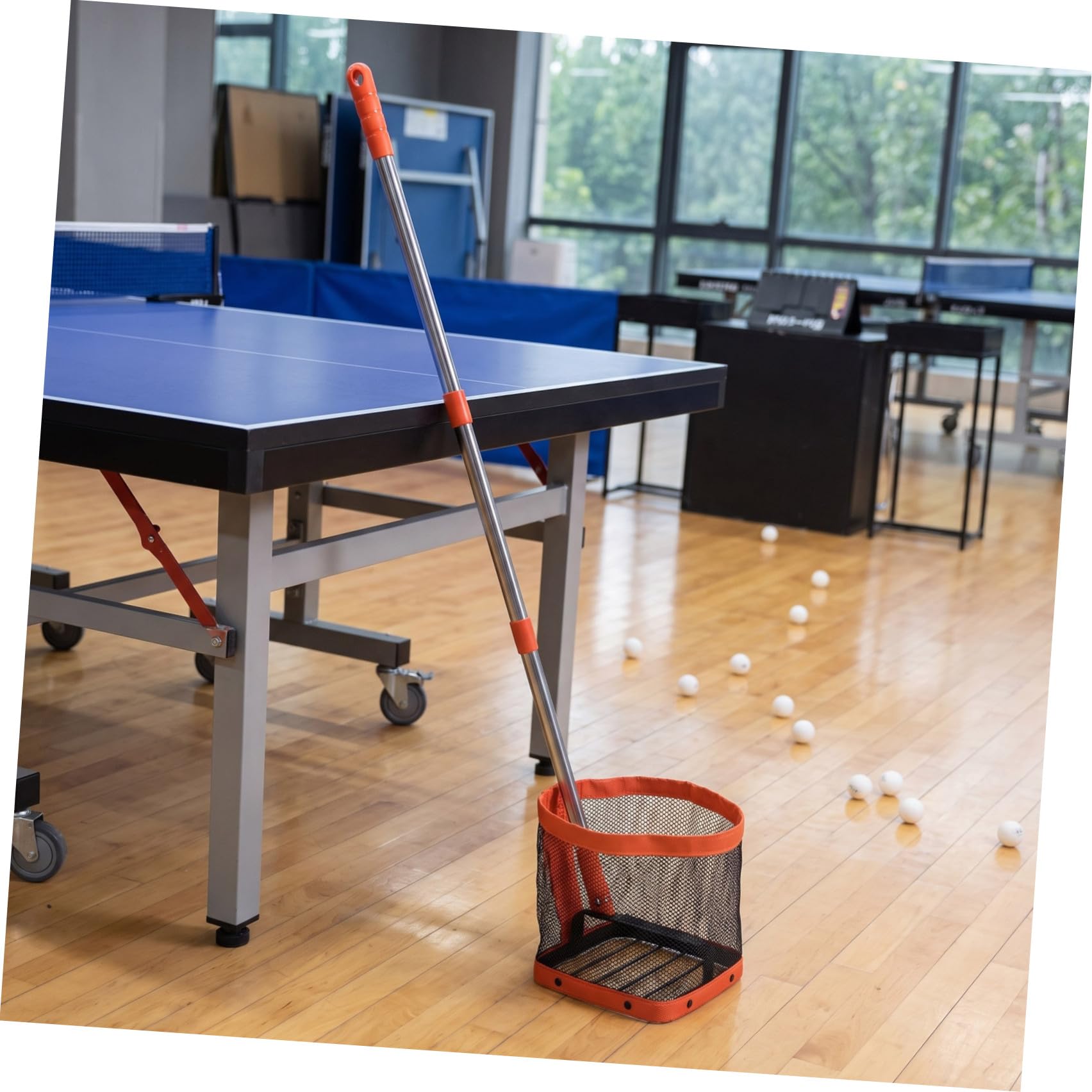 Alasum Recogepelotas y Gran Capacidad de Tenis de Mesa con Diseño Ergonómico sin Doblar, Varilla Telescópica para Entrenamiento en Clubes y Escuelas