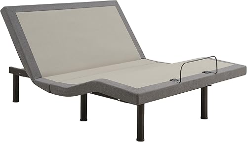 Clara Twin XL - Base ajustable para cama individual, color gris y negro
