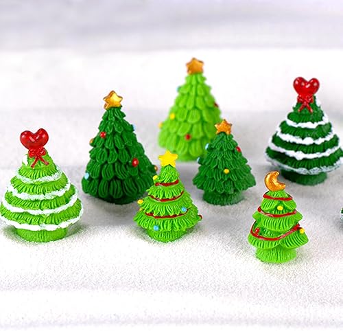 Miniatura 56 de 17 figuras miniatura de Navidad de resina para ocultar Papá Noel, muñeco de nieve, pingüino, reno, árbol de Navidad para mesa de jardín, globo