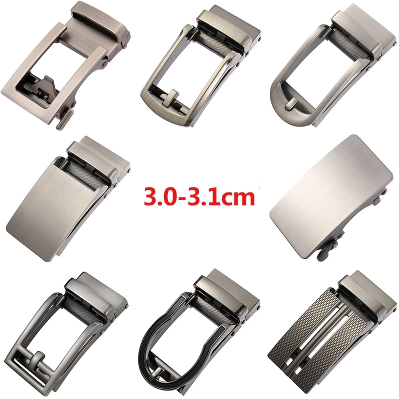 3 pz Uomo In Lega di Zinco Automatica Fibbia Della Cintura Pantaloni In Argento for 30mm 31mm Corpo Maschio Per Cinture