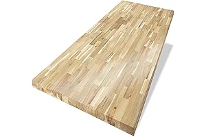Acacia Dining Room Bench Top: 4ft Butcher Block Table Top for Unfinished...