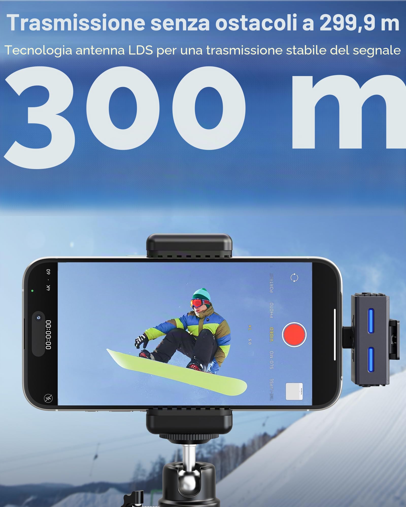 BOYA LINK 3 - Microfono lavalier wireless per iPhone/Android/fotocamera/PC, cancellazione del rumore AI, suono da studio 48 kHz/24 bit, batteria 30 h con custodia di ricarica, microfono di controllo