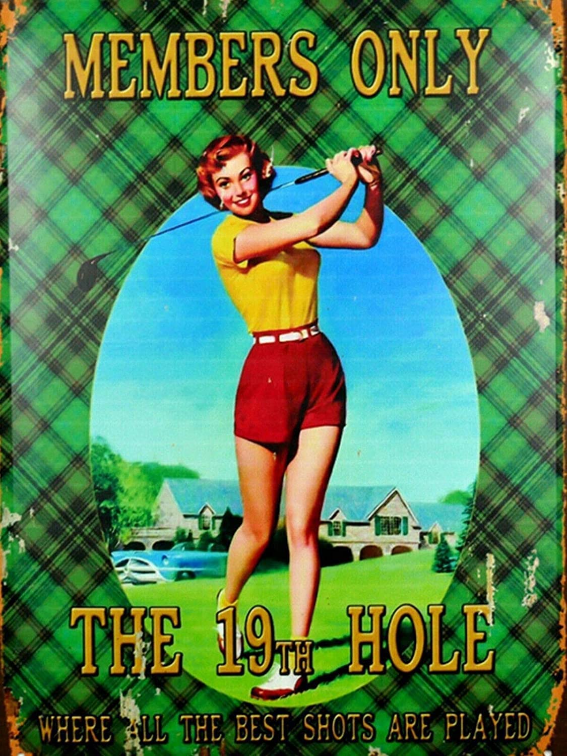 Hawaii Rainbow Hula Vintage Travel Poster Metal Tin Sign 8x12