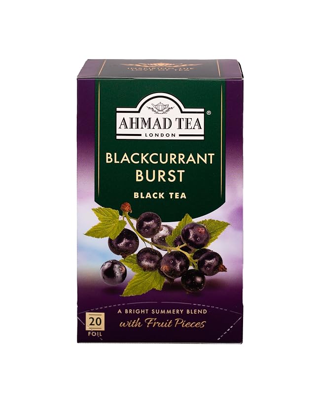Ahmad Tea Chá Preto Blackcurrant Burst 20 sachês