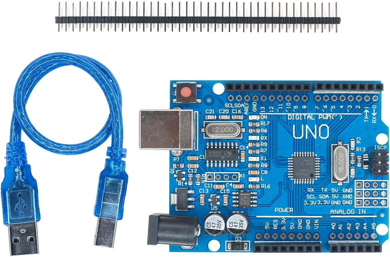 Electronic Spices UNO R3 SMD Board Compatible with Arduino | Development Board with USB Cable