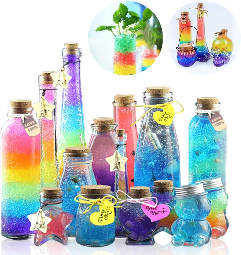 UMIKU Water Beads 50000 Soft Beads Rainbow Mix Water Growing Balls for Kids Tactile Sensory Toys Home Dcor