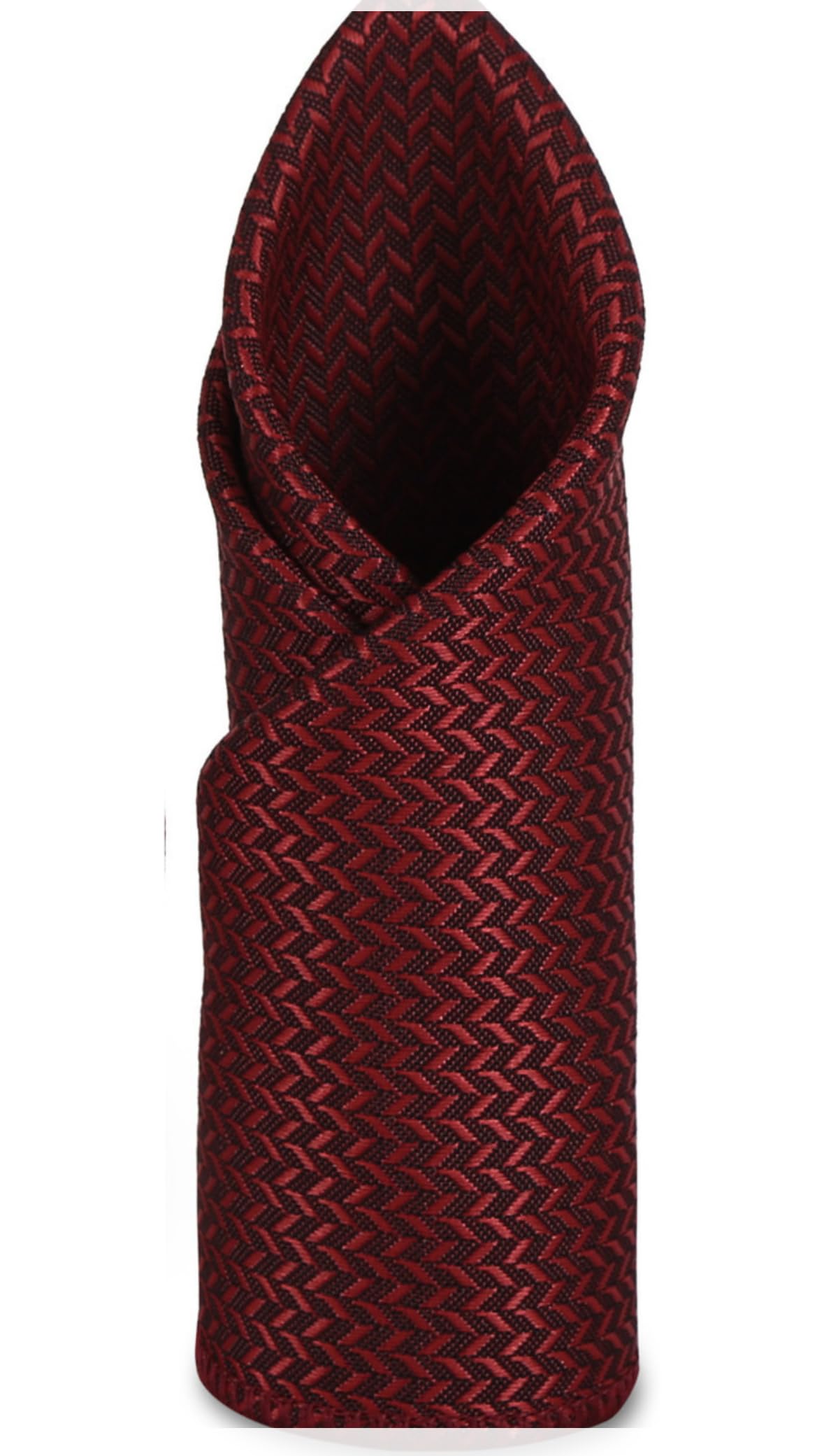 Random Stripe Premium Tie Combo Set for Men – Necktie, Pocket Square & Royal Brooch – Gift Box Included – Available in 9 Elegant Colors (Maroon) - Image 2 thumbnail
