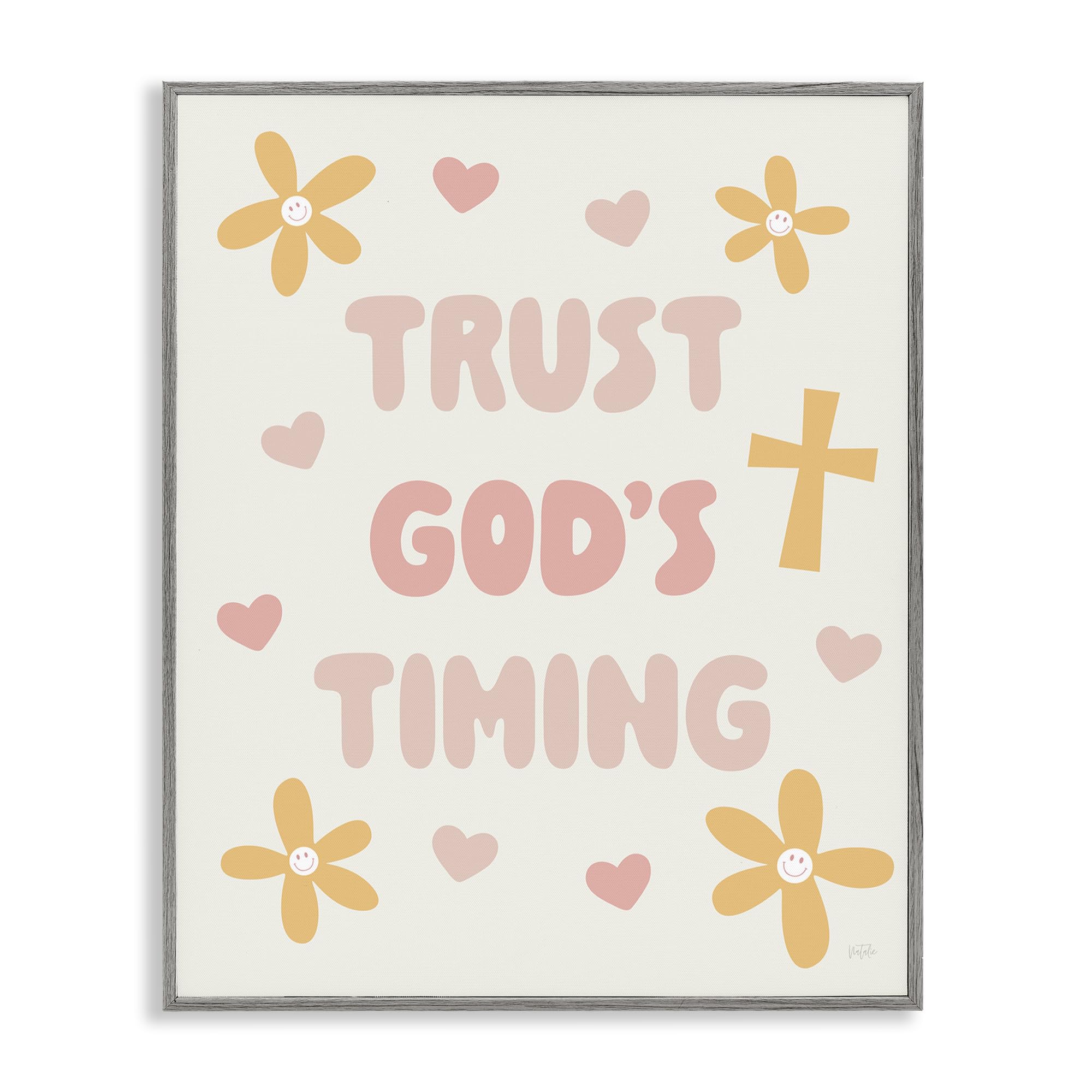 'Retro Trust God's Timing'| Framed Giclee Art