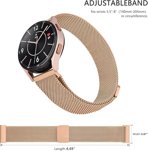 Miniatura 3 de Meliya Correa para Samsung Galaxy Watch 3 bandas de 1.614 in para mujeres y hombres, 0.787 pulgadas de acero inoxidable de repuesto para Galaxy
