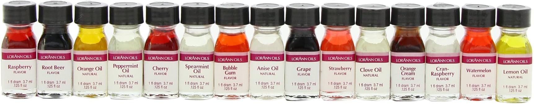 LorAnn SS Variety pack, 1 dram (.0125 fl oz - 3.7ml - 1 teaspoon) bottles - 24 pack