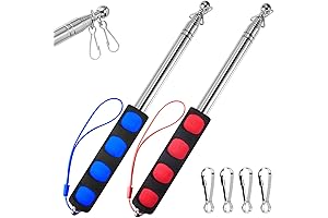 1.2M Telescopic Handheld Red and Blue Flag Stick