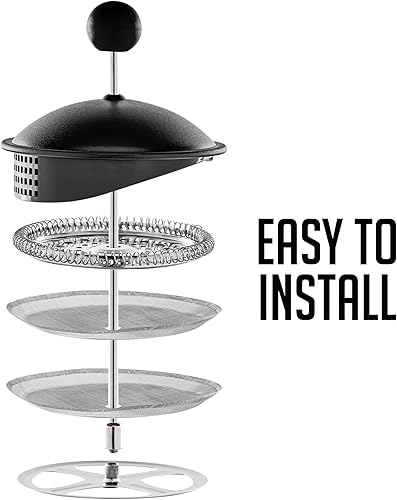 Miniatura 4 de OVENTE 6 piezas de repuesto de malla, compatibles con marcas de prensa francesa de café de 20 onzas, diseño universal de filtro de acero inoxidable