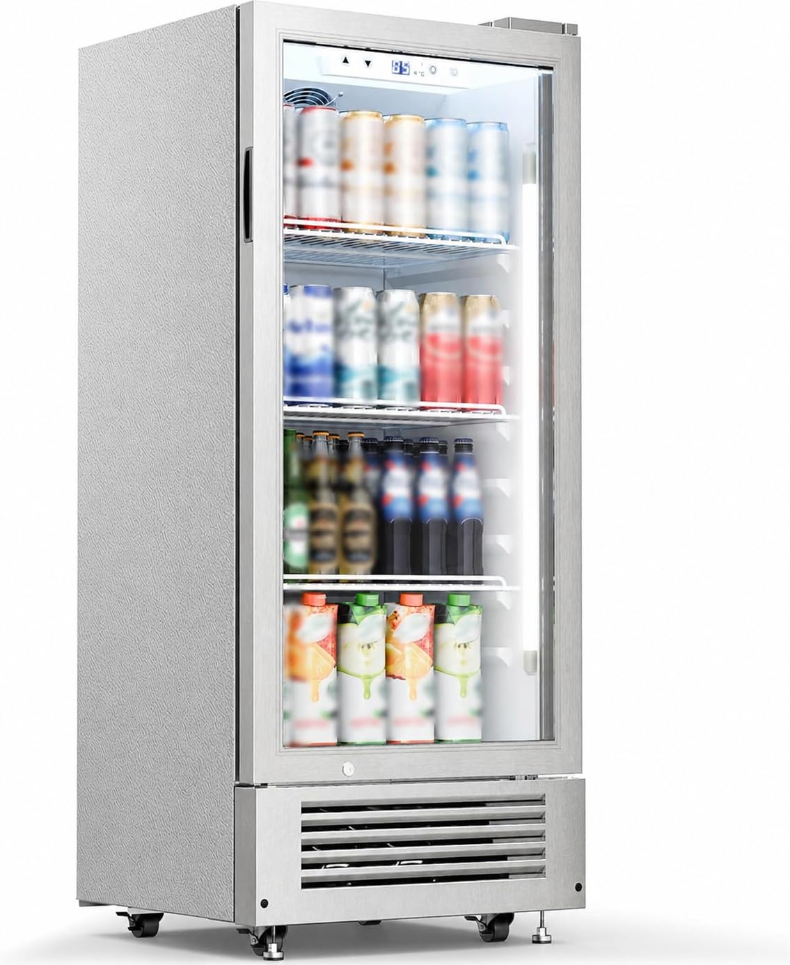 Kismile 6 cu ft Beverage Cooler Silver