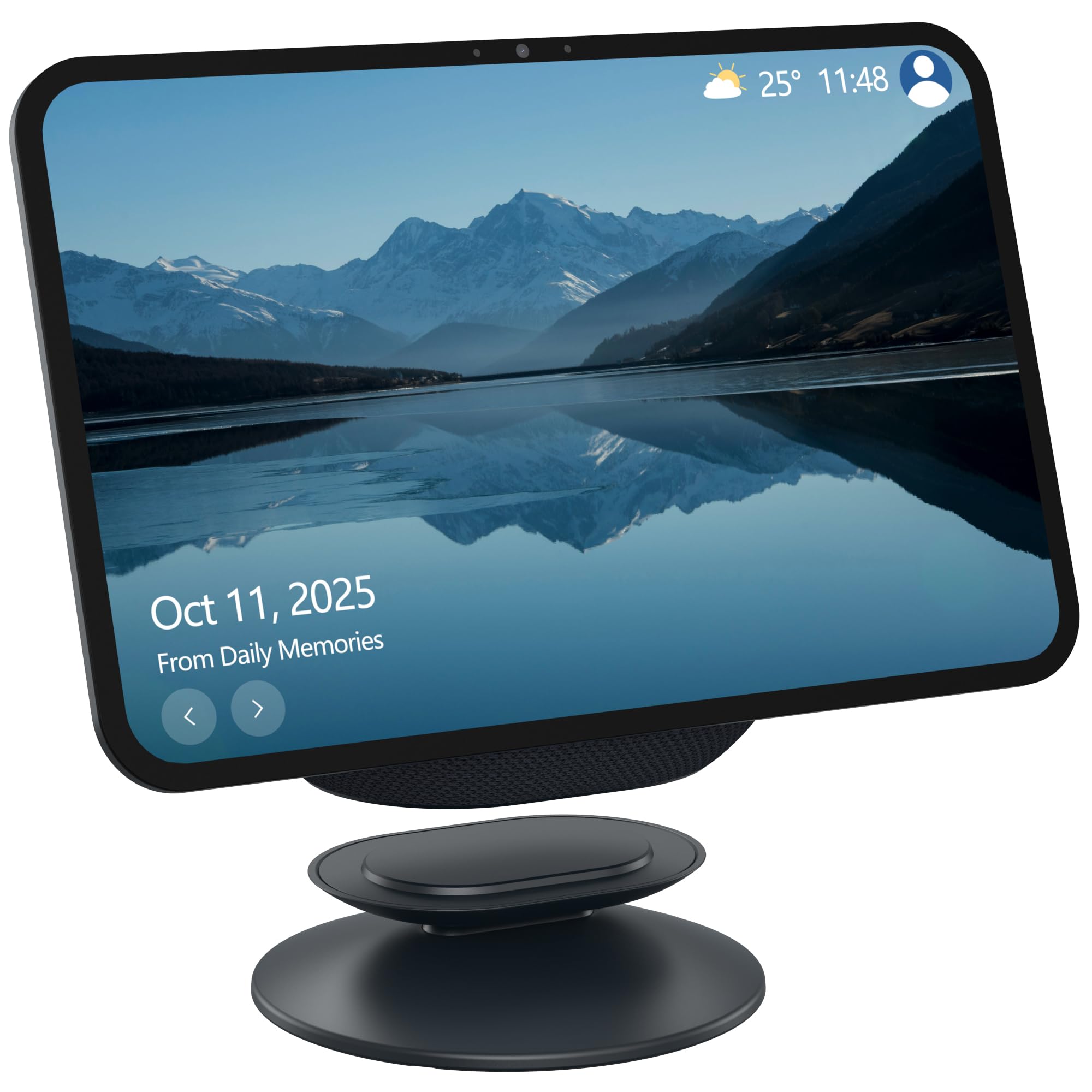 Generic HomeMount Adjustable Desk Stand for Show 11 and Show 8 (2025 Release) - Tilting Display Stand with Magnetic Base, Compatible with iPhone 12 (Black)