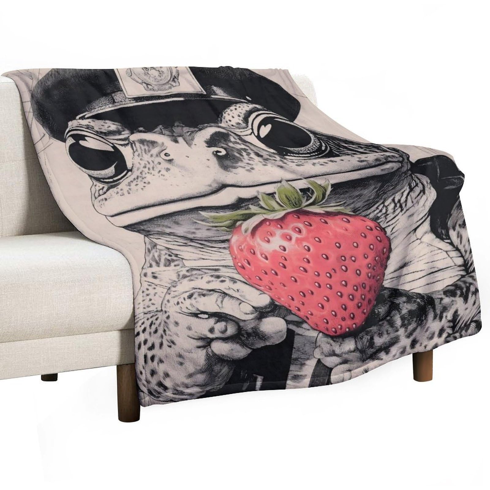 YHGSREUOH Funny Frog (1) Flannel Blankets Fleece Soft Throw Lightweight Plush Gifts for Couch, Bed, Cozy Sofa Plush, Chair, Lovers 138x175cm(55x70in)