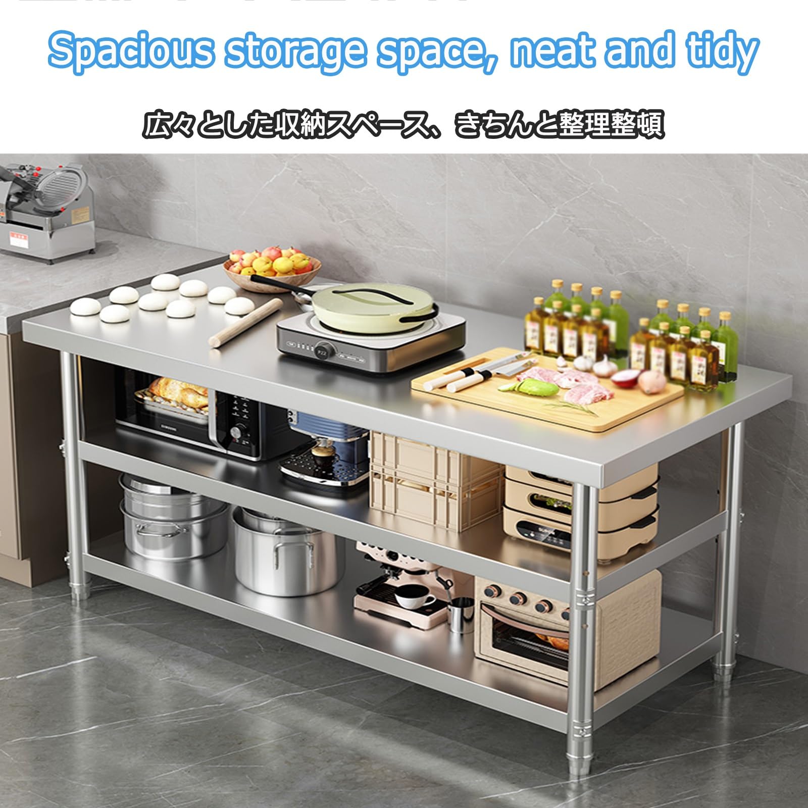 Tavoli da preparazione, Banco da lavoro for la preparazione degli alimenti(80 * 40 * 80cm/31.5 * 15.7 * 31.5in)