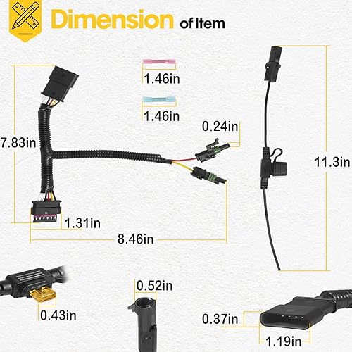 Miniatura 5 de Arnés de cableado del adaptador DRL de luz diurna 97109-0925 actualizado para Jeep Wrangler JL y Gladiator JT 2018-2023..