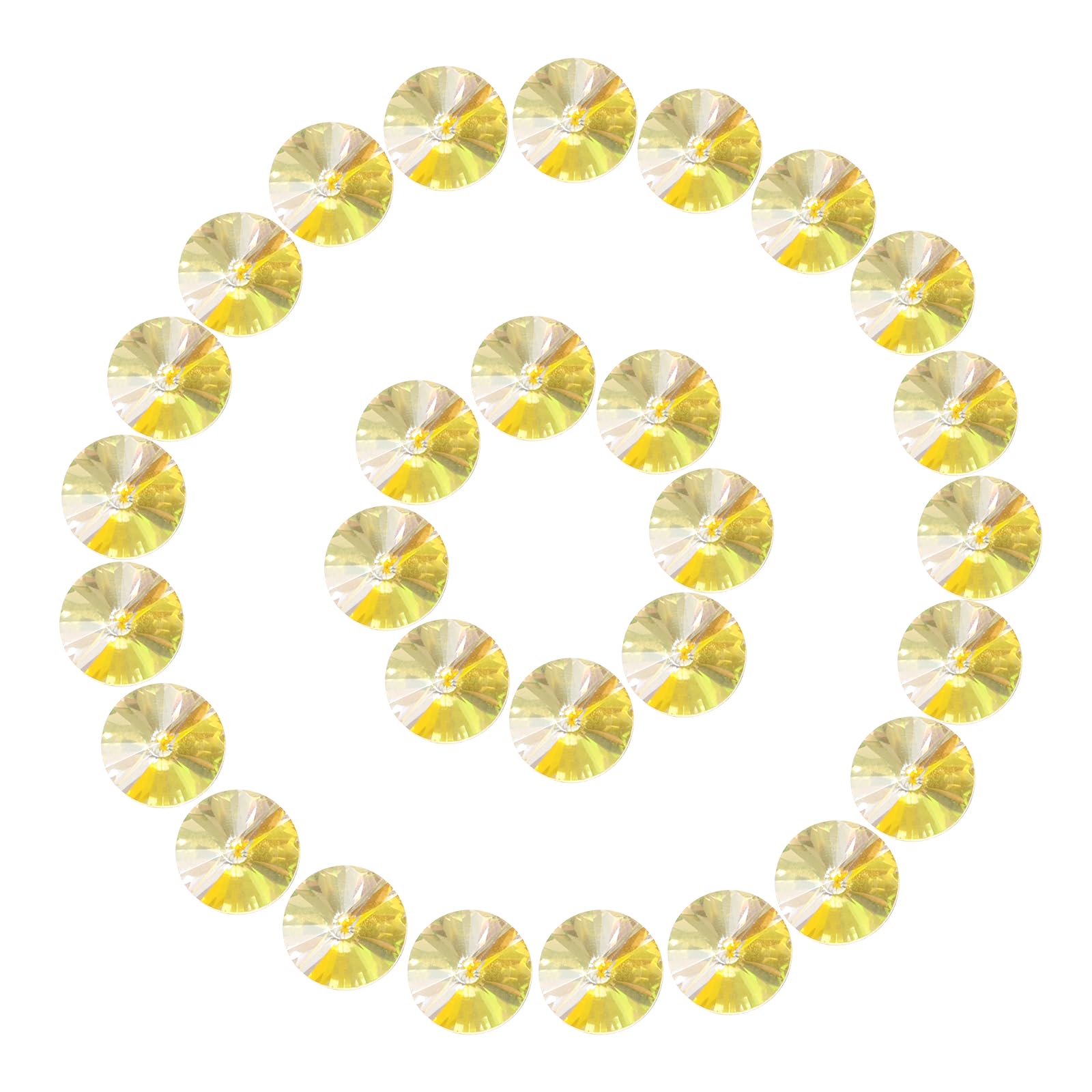 Cabochon en verre jaune clair 6mm pour customiser vos vêtements et accessoires faits main