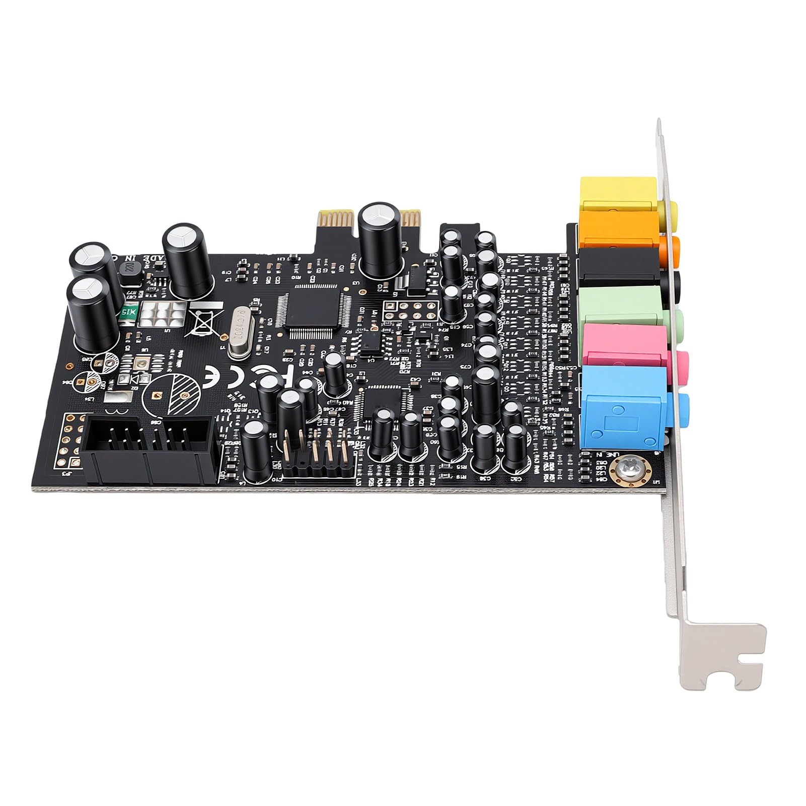 Scheda Audio PCIe 7.1CH per PC da Gioco | Surround Stereo HD con Chip CM6212, Supporto Wins 7 8 8.1 10 11, Ingresso Uscita S PDIF 192 KHz 24 Bit
